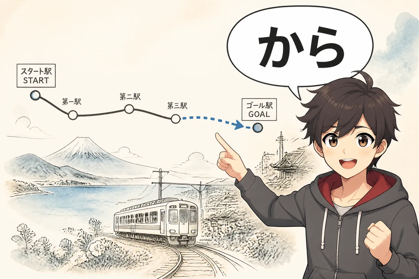 から…まで (De … jusqu’à)