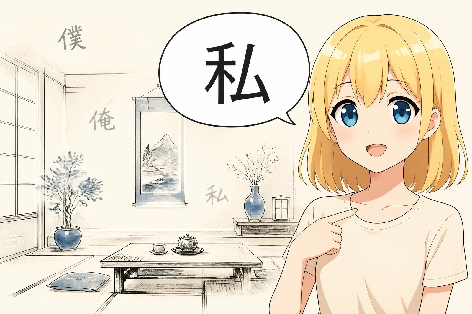 Les pronoms japonais, 17 façon de dire « JE »