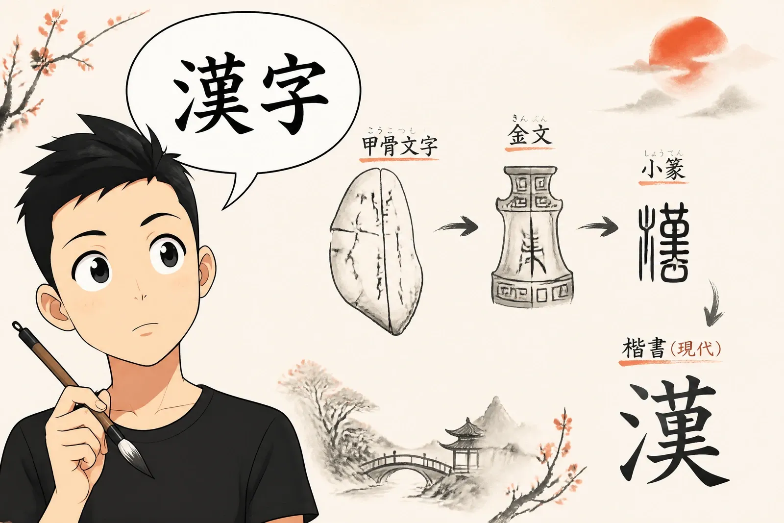 Origine des kanji : histoire vraie et symboles brûlants